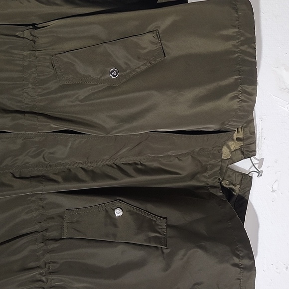 Lauren Ralph Lauren Olive Green Anorak Rain Jacket With Convertible Hood Size L - Picture 5 of 16